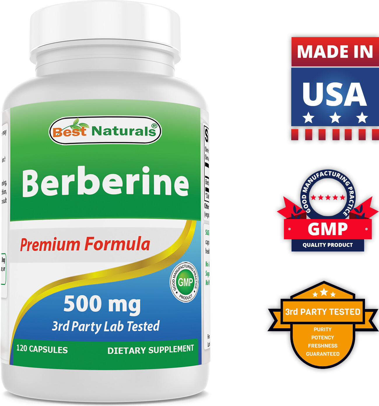Best Naturals Berberine 500 mg 120 Capsules – Healthy Cholesterol