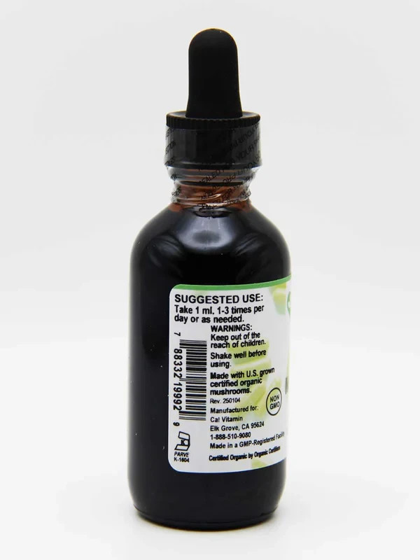 CalVitamin Organic Mushroom Immune Supplement 14 Blend Mushroom Complex Tincture
