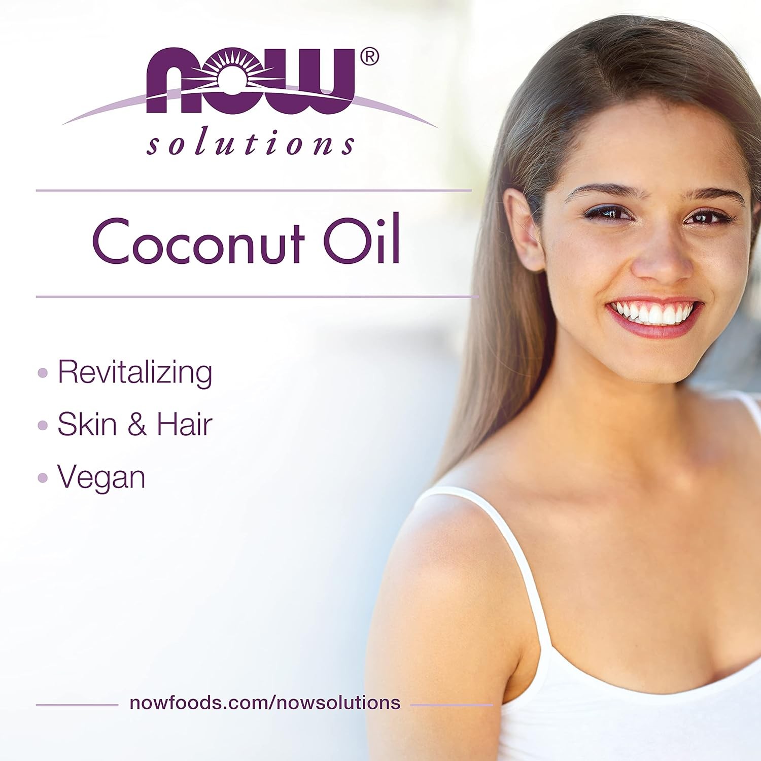 NOW Solutions, Coconut Oil, Naturally Revitalizing for Skin and Hair, Conditioni