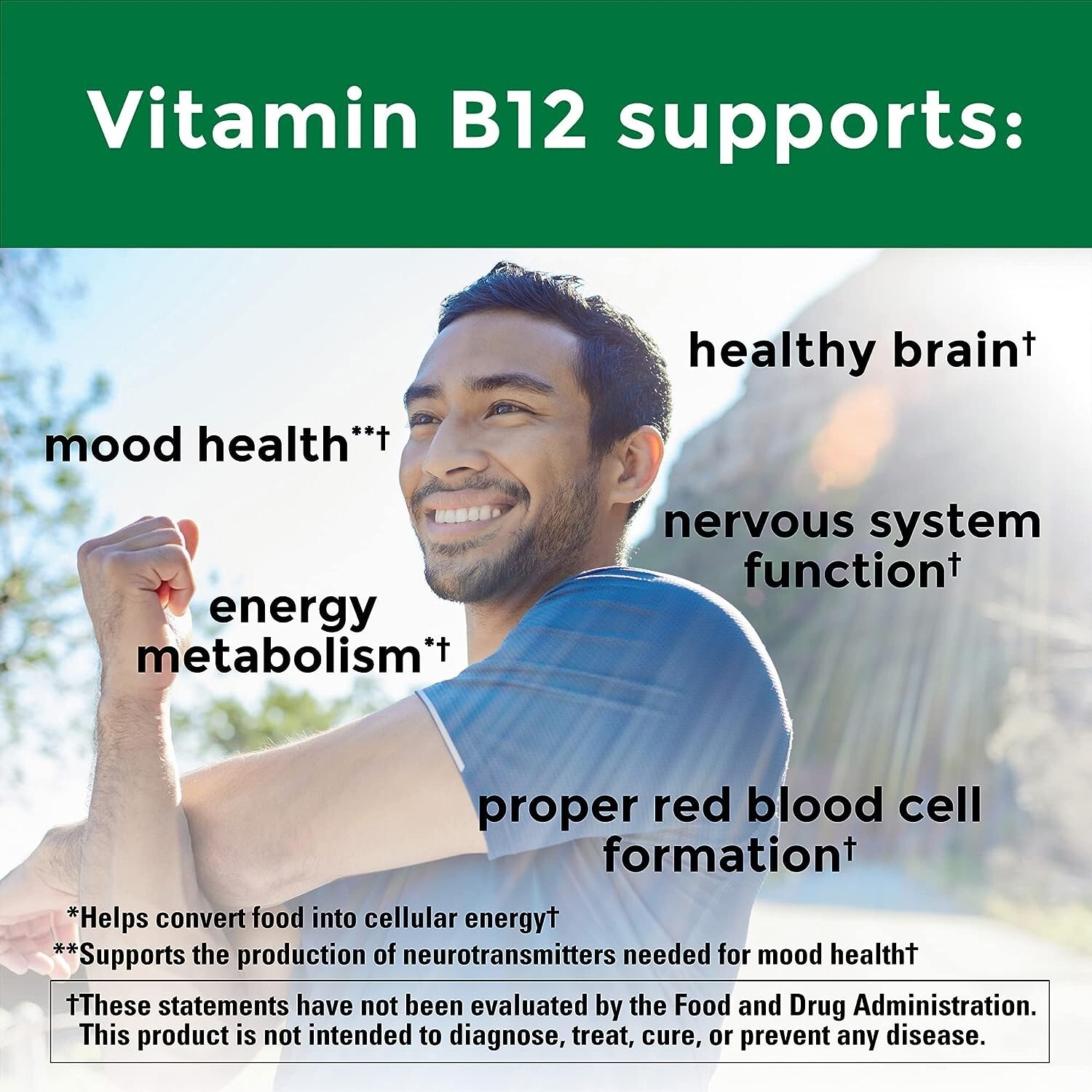 Vitamina B12 1000 mcg, apoyo al metabolismo energético, 150 tabletas