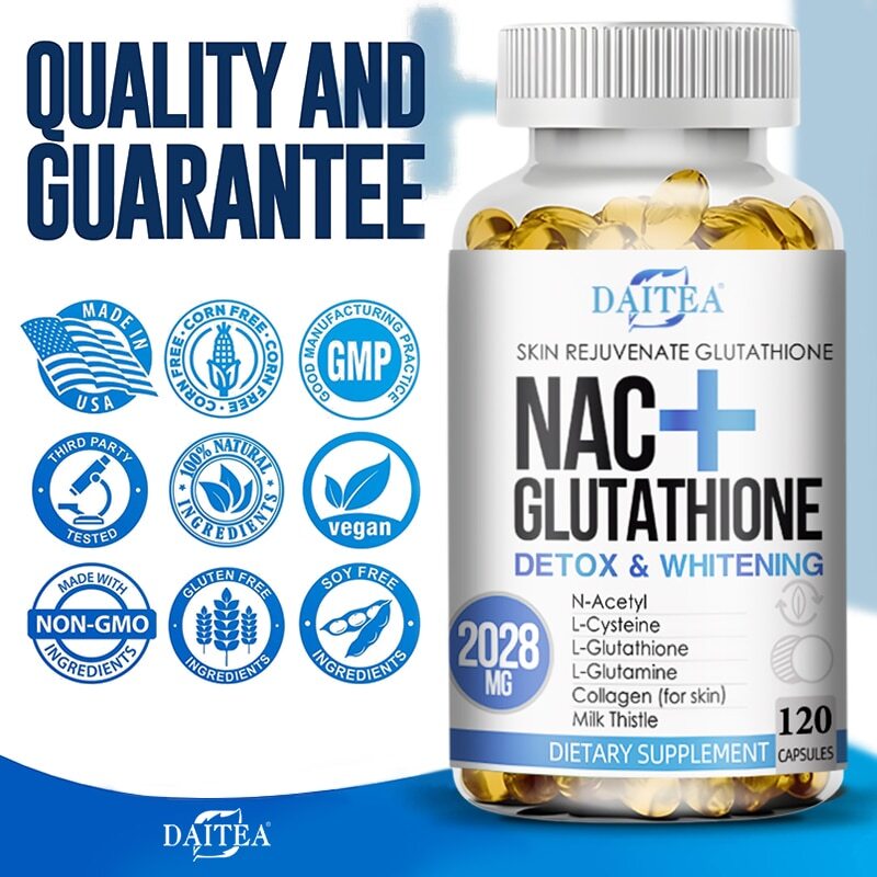 Glutathione supplement,120 capsules,brightens skin ,Anti-aging, support nails.
