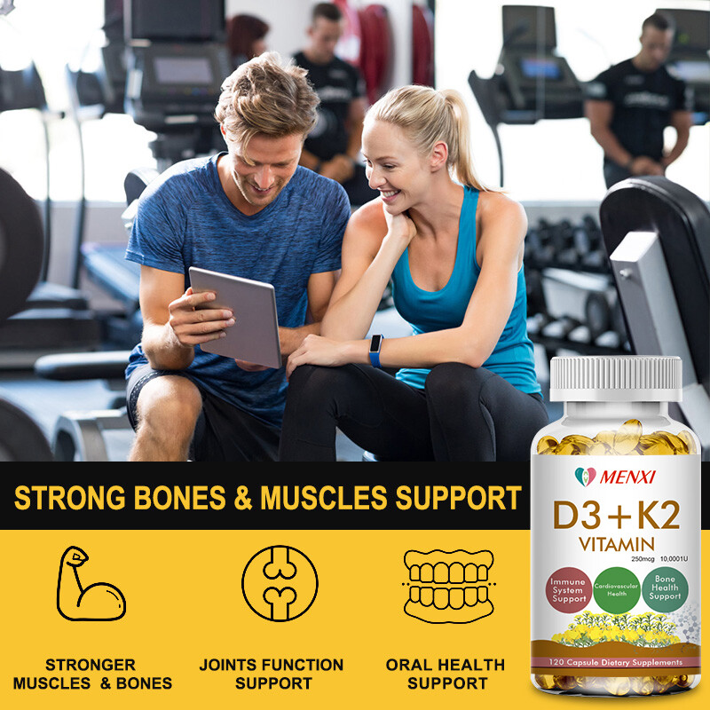 Vitamin D3 with K2 D3 10000IU and K2 250mcg High Strength 3* 120 Vegan Capsules