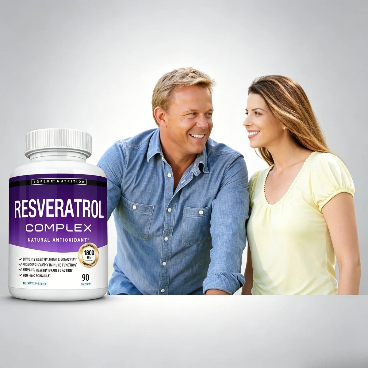 Resveratrol Supplement 1800mg –Antioxidant for Cellular Health & Anti-Aging