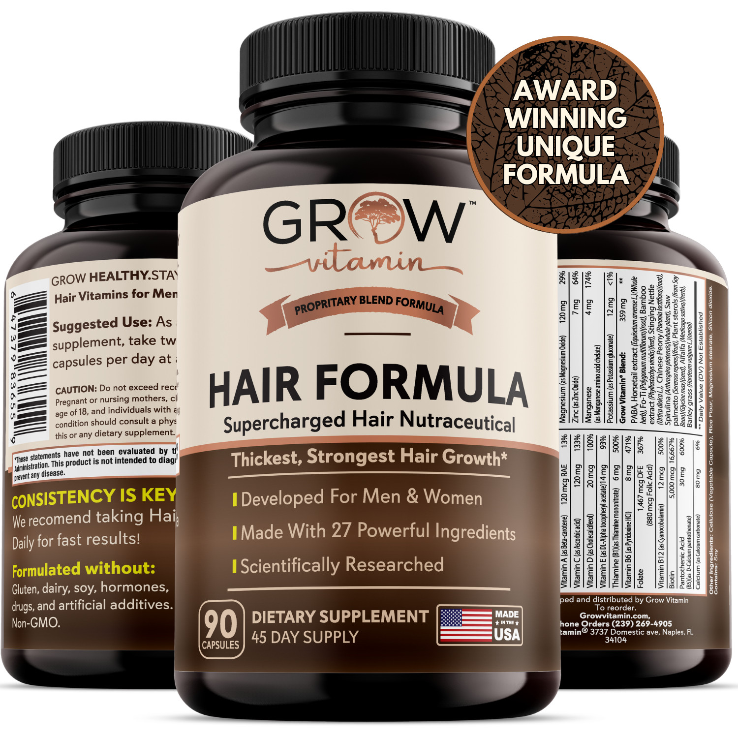 BEST Hair Vitamins For Hair Growth: NEW LOOK Advanced Formula for Thicker Hair