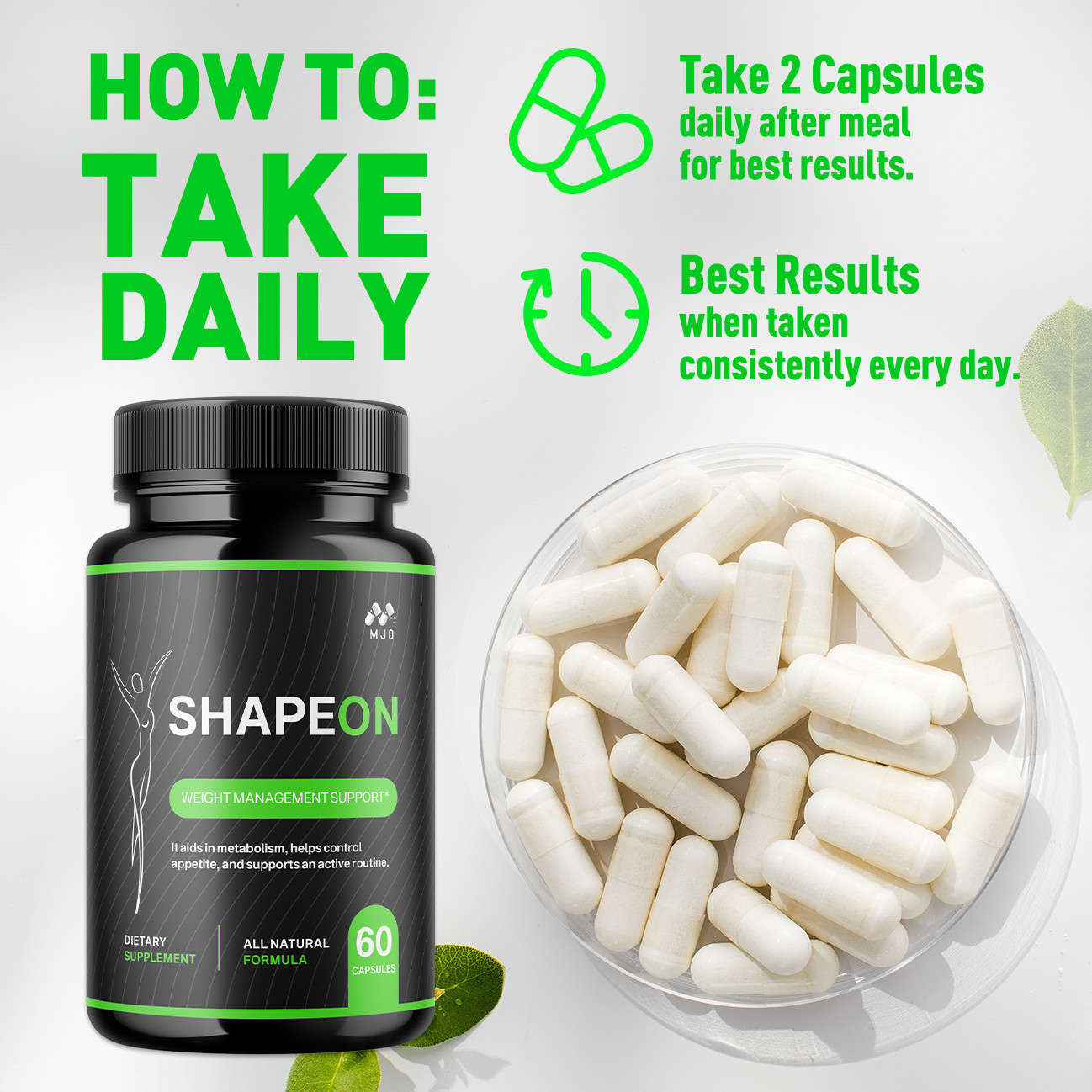 (1 Pack) Shape On Advanced Weight Management Health Formula ShapeOn 60 Capsules