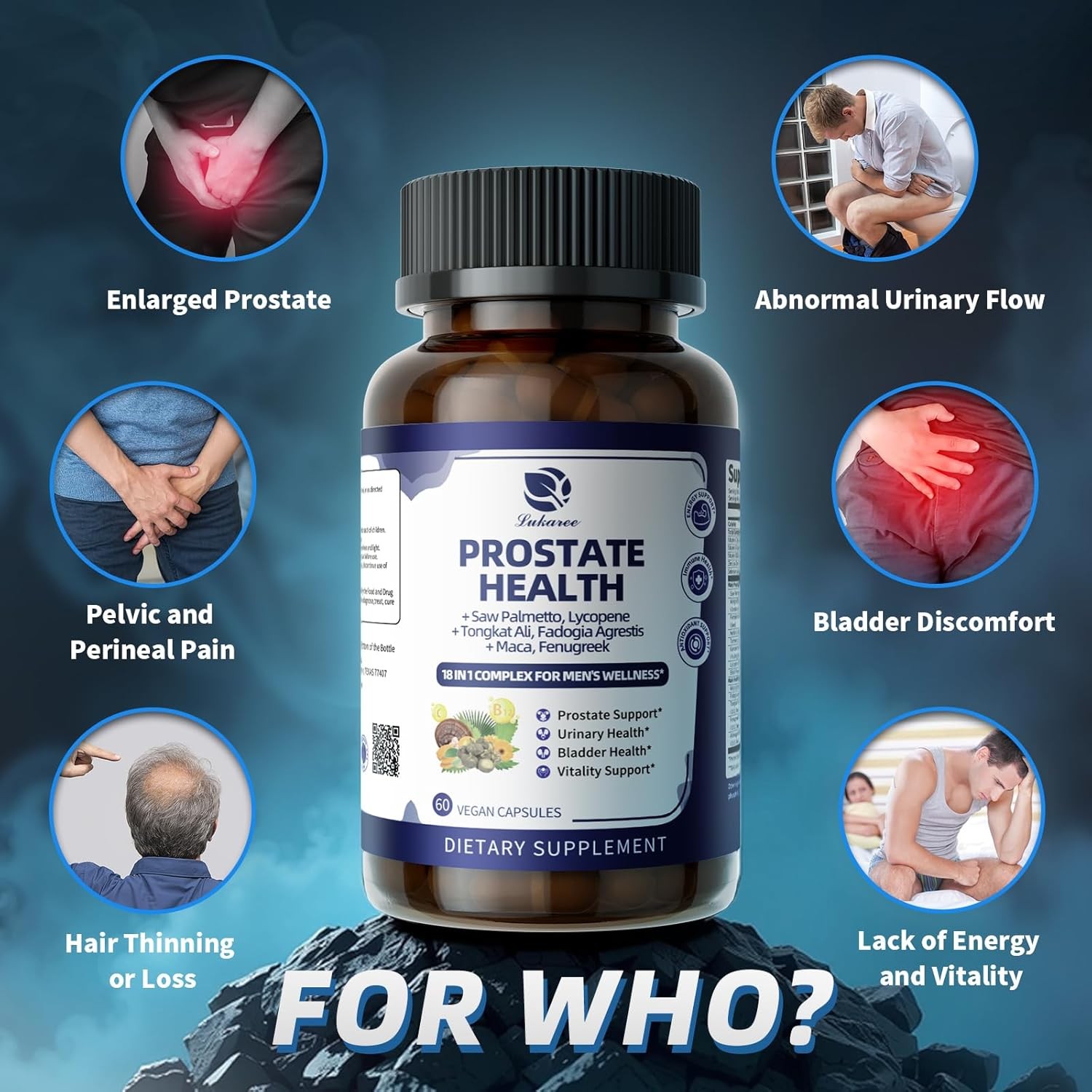 Prostate Supplement – For Men Energy & Stamina -Urinary Tract Health Support