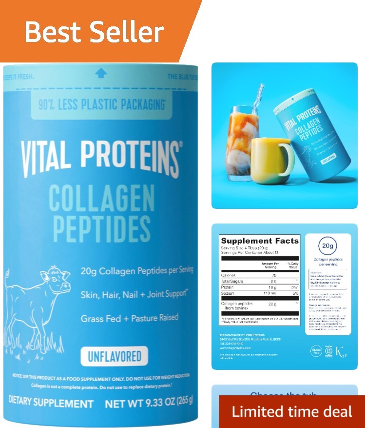 Vital Collagen Peptides Powder for Hair, Skin & Joint Health