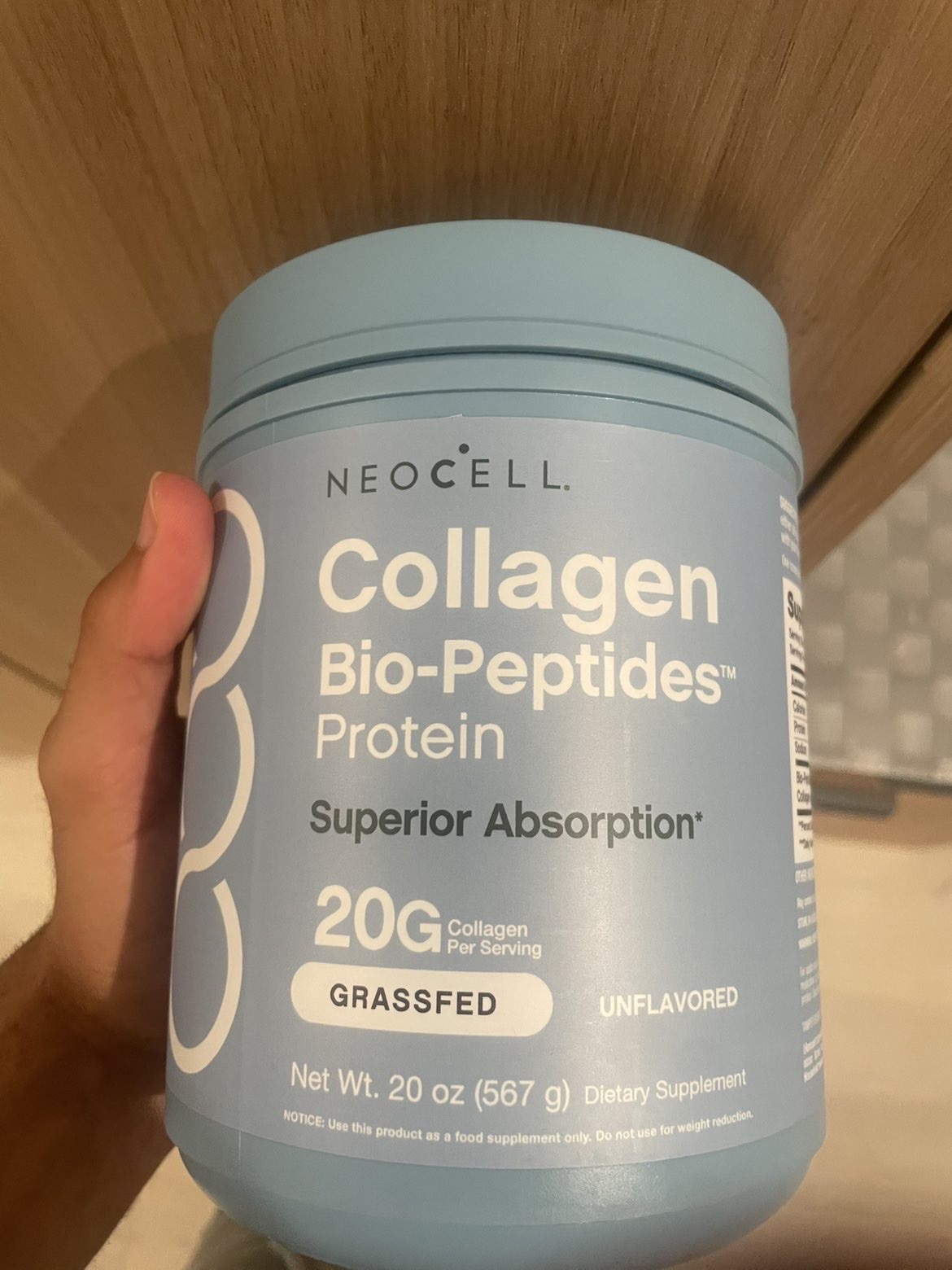 NeoCell Collagen Powder， Bio-Peptides Grass-Fed Unflavored Skin Joint Support