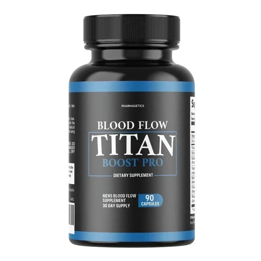 Blood Flow Titan Boost Pro Mens Blood Flow Supplement – 90 Capsules | Pack of 1