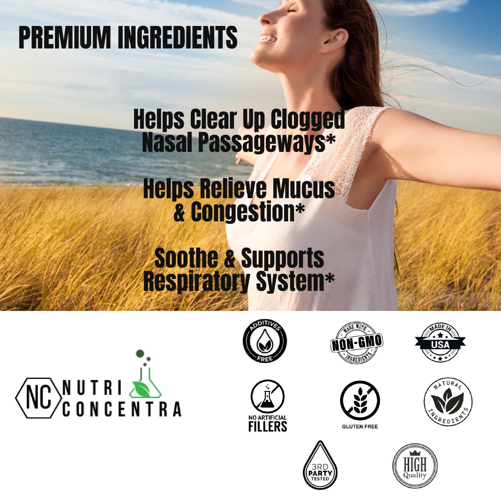 N-Acetyl L-Cysteine, Baikal Skullcap, Herbs Extracts, Clean Bronchial Airway.