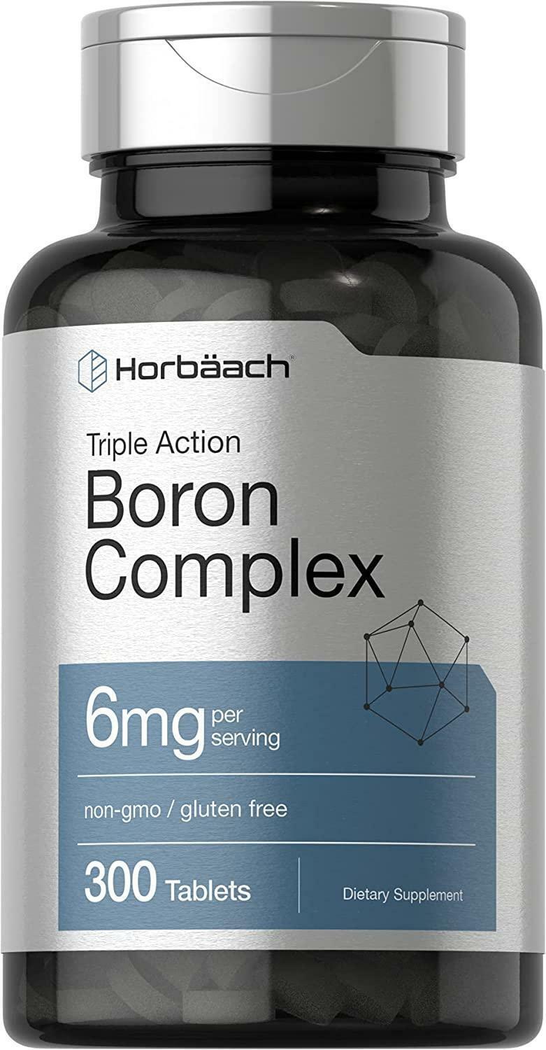 Triple Boron Complex 6 Mg Citrate Glycinate Asparate Immune Support, 300 Tablets