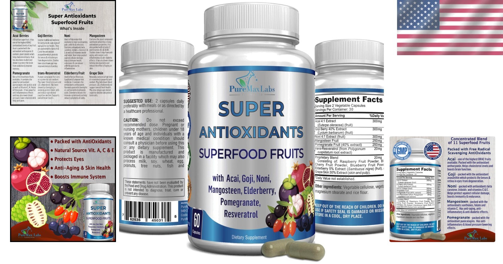 Super Antioxidant Fruit Superfood Complex – Powerful Antioxidant Superfruits,…