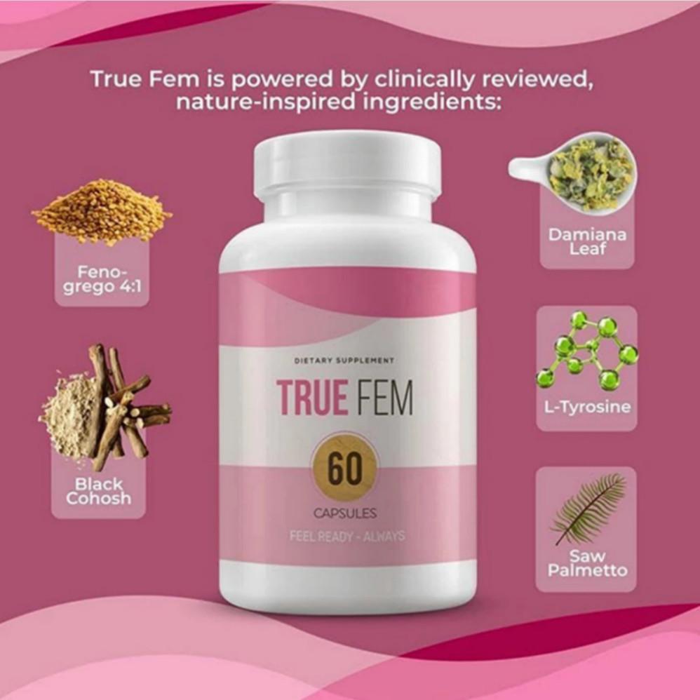 True Fem Vitamin ，Truefem 13-in-1 Capsules Vegan, Women’s Daily Balance (1Pack)