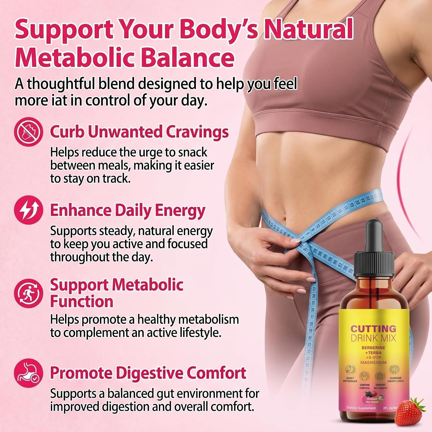 New Cutting Drink Mix Liquid Drops – 2 OZ | Support Energy, Satiety & Gut Health