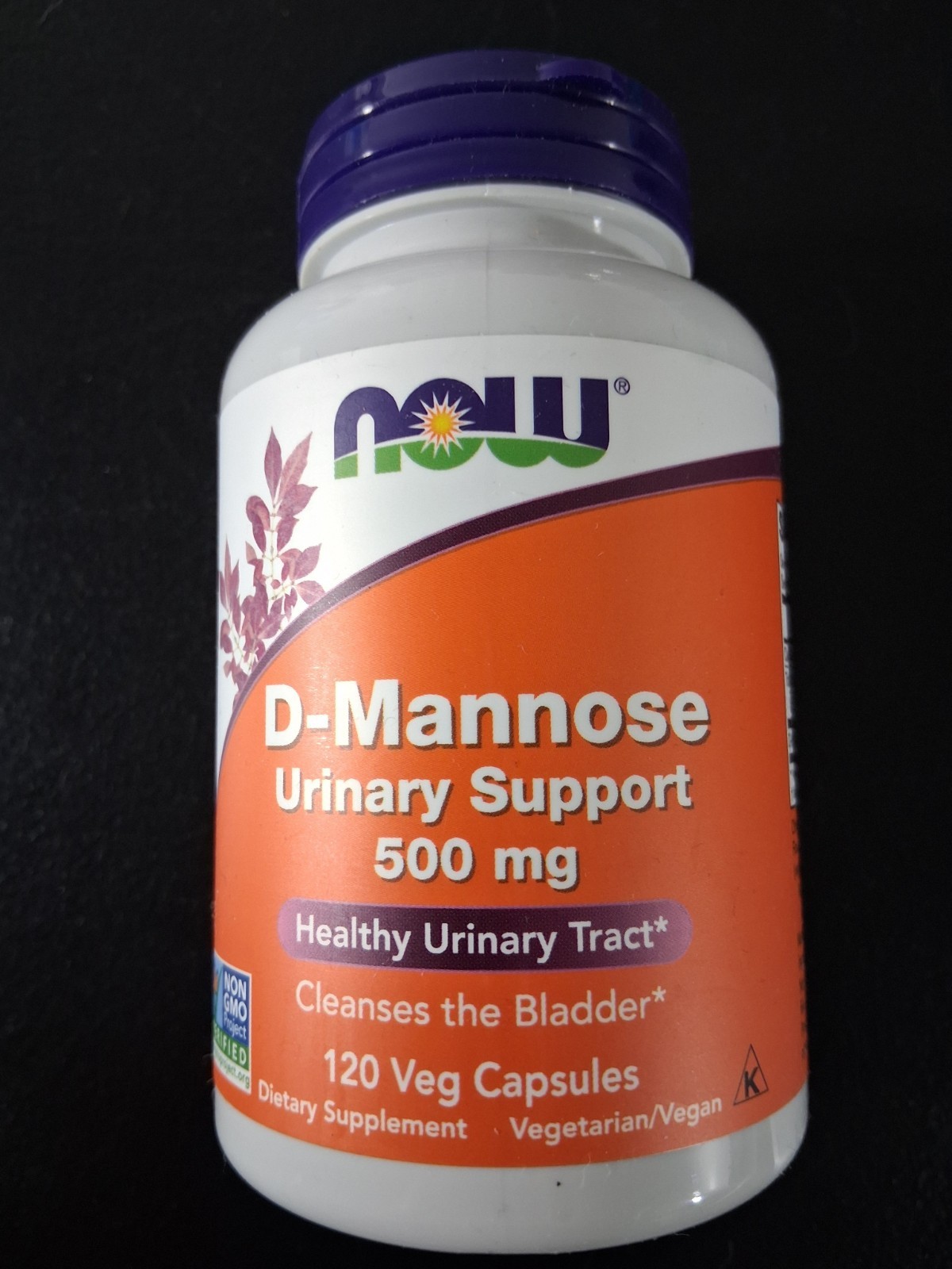 Now D-Mannose Urinary Support 500mg Veg Capsules, 120ct Exp 2/30