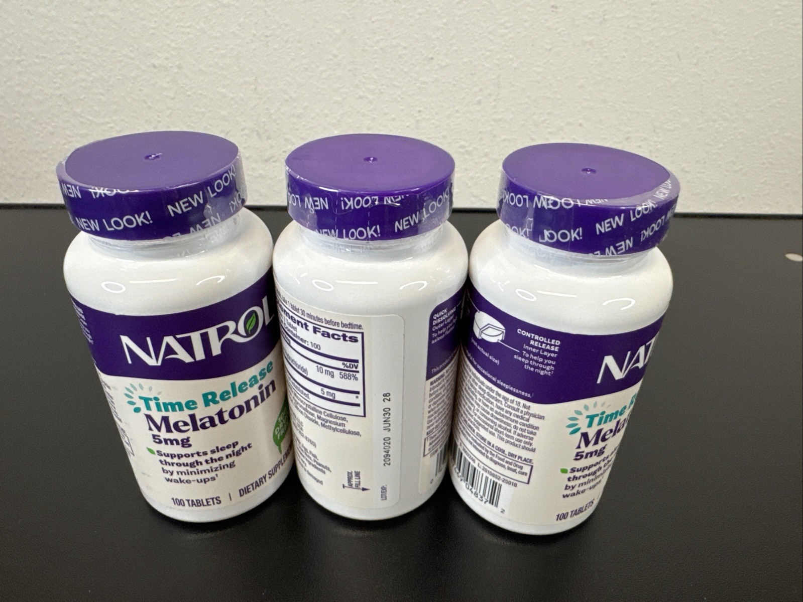 3 PACK Natrol Melatonin – 5mg Time Release – 100 Tablets Brand New Exp Jun 30 28