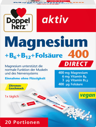 5x Magnesium 400 + B6 + B12 + Folic Acid, 24g – Free Ship From Germany!