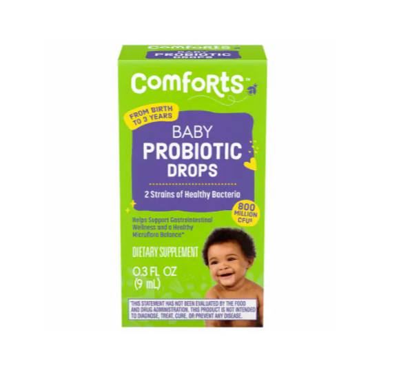 Comforts Baby Probiotic Drops – Birth to 3 Years – 2 Strains – 1 Pk 0.3 OZ