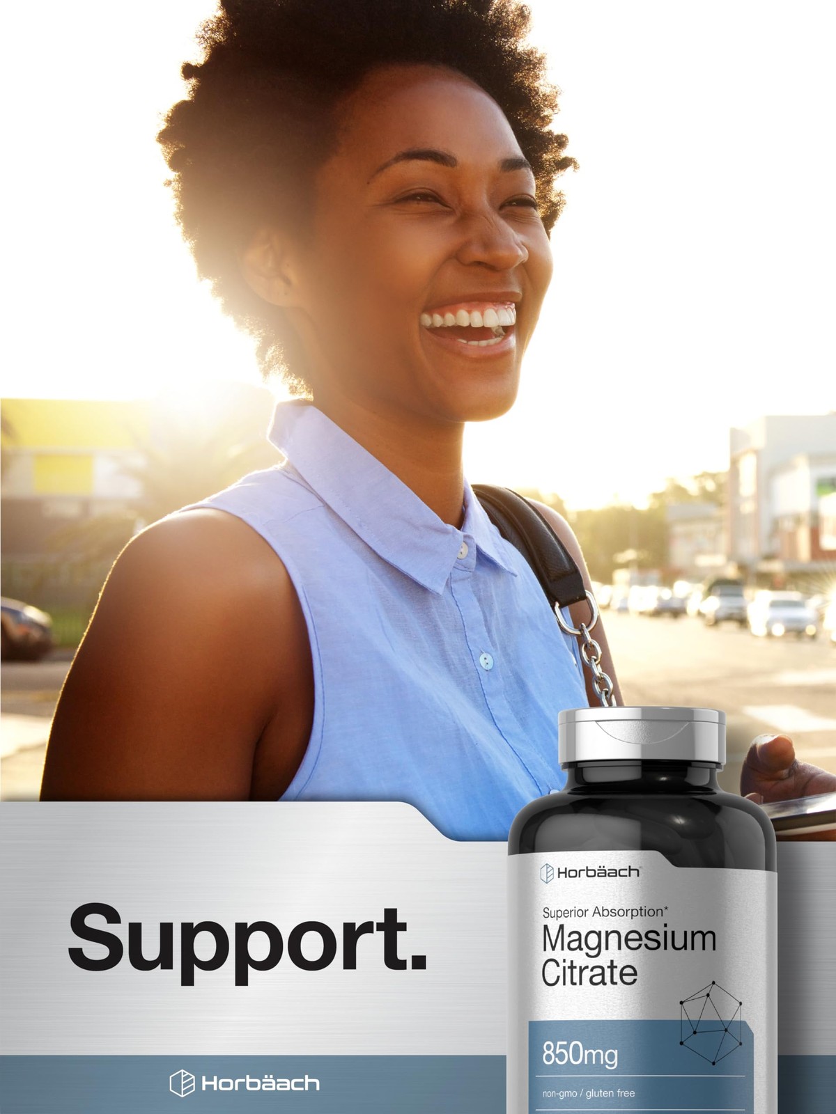 Horbäach Magnesium Citrate | 850mg | 120 Softgels | 120 Count (Pack of 1)