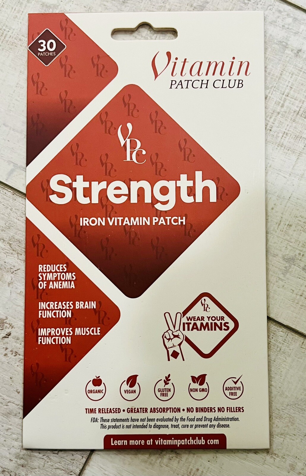 Vitamin Patch Strength Iron Vitamin New Sealed 30 Patches