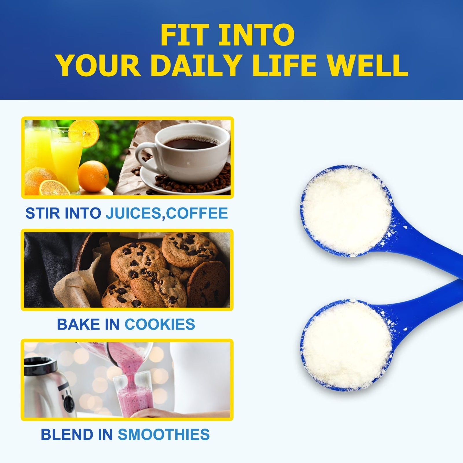 Zammex Collagen Peptides Powder Unflavored Hydrolyzed Collagen AntiAging Protein