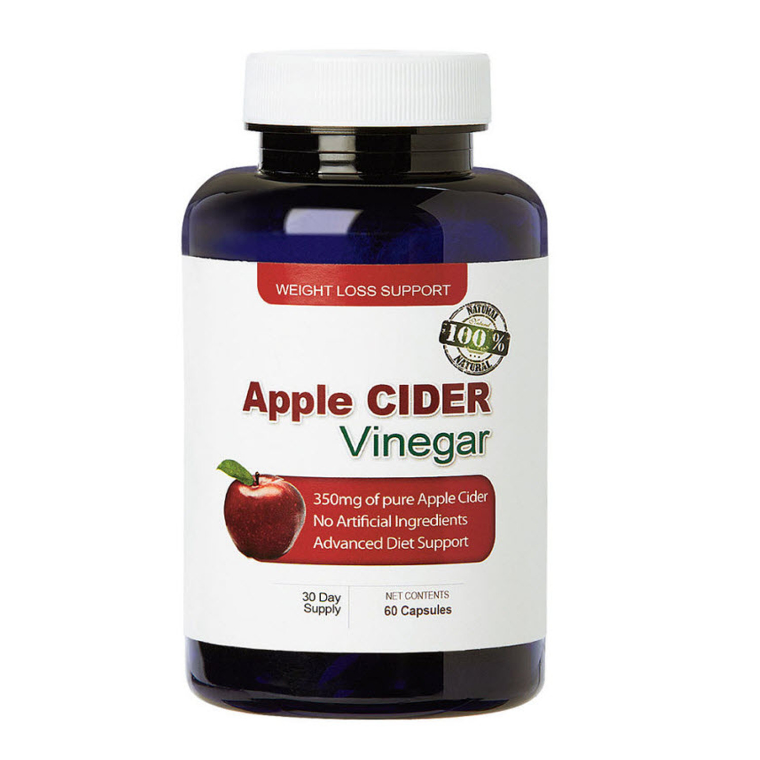 Cardiovascular Support Supplement Apple Cider Vinegar Weight Management 60 Caps