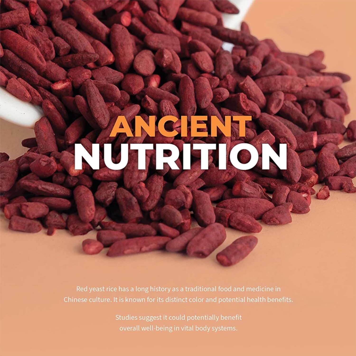 120pcs Red Yeast Rice Capsules 1200mg – Cardiovascular Health, Lower Cholesterol