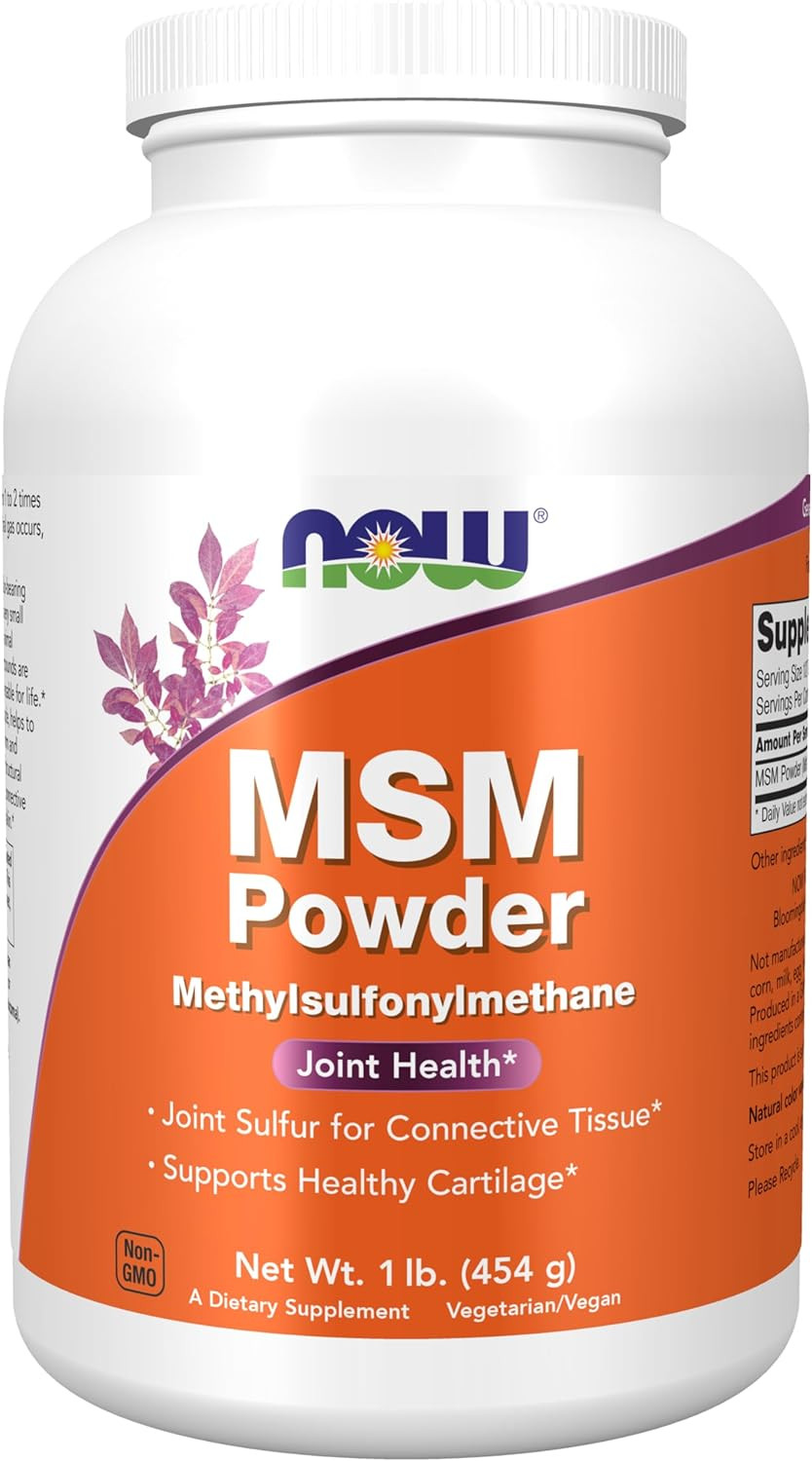 NOW Foods MSM (Methylsulfonylmethane) Powder, Healthy Cartilage, Joint Health