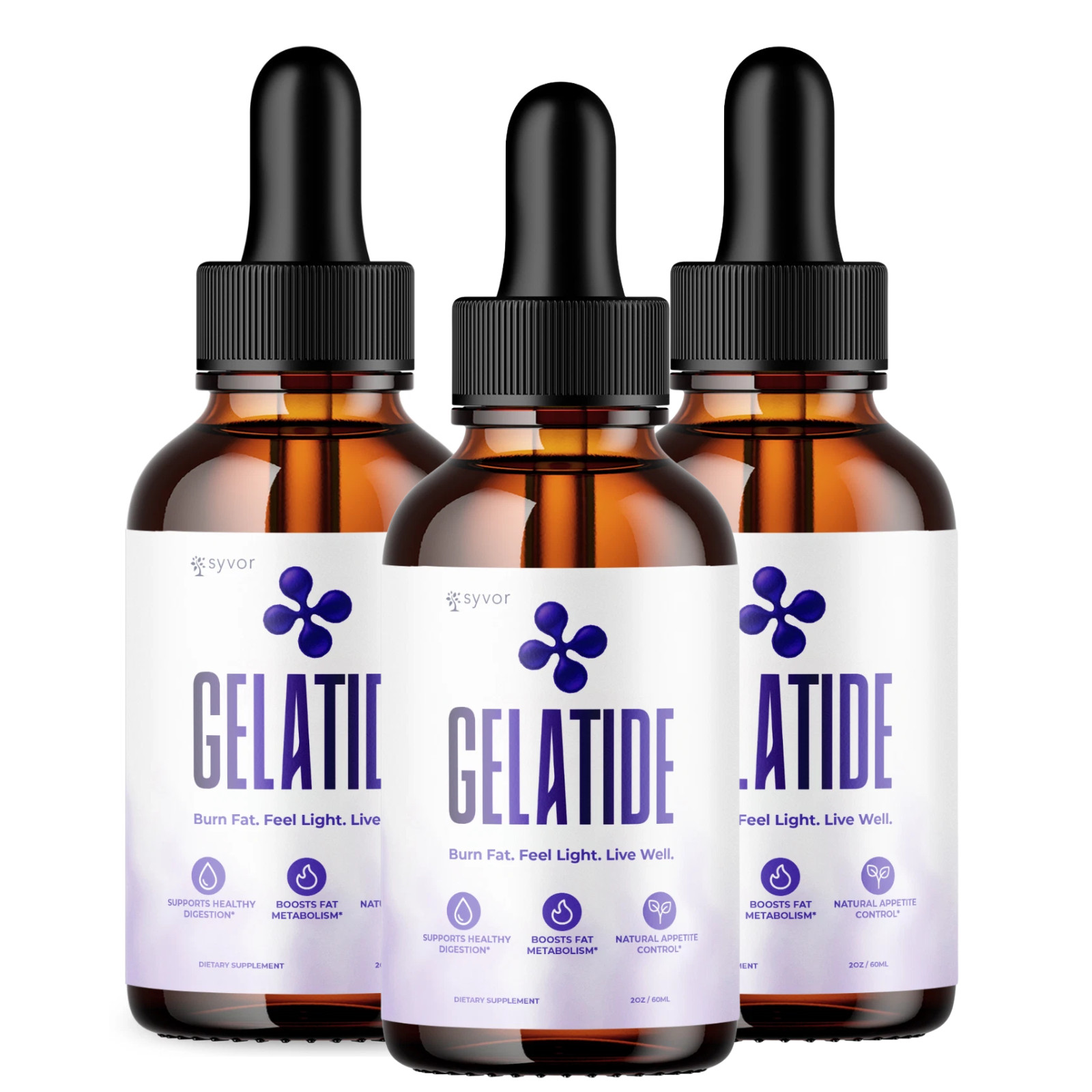 (3 Pack) Gelatide Drops Advanced Health & Fitness Vitamin Gela Tide 30 Servings