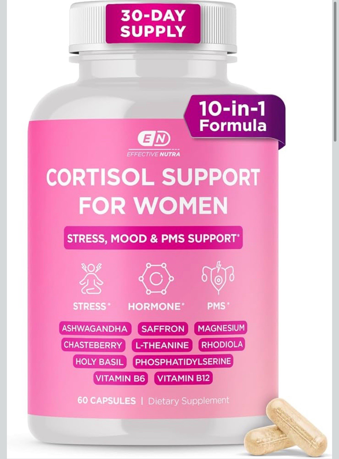 Effective Nutra Cortisol Supplements Ashwagandha, Magnesium & L-Theanine