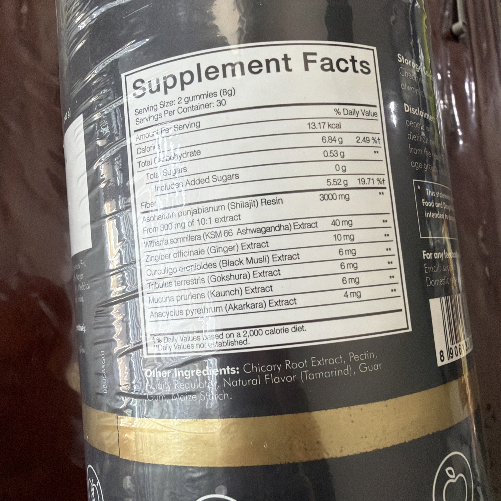 Be Bodywise Pure Himalayan Shilajit 60 Gummies Gold, NEW