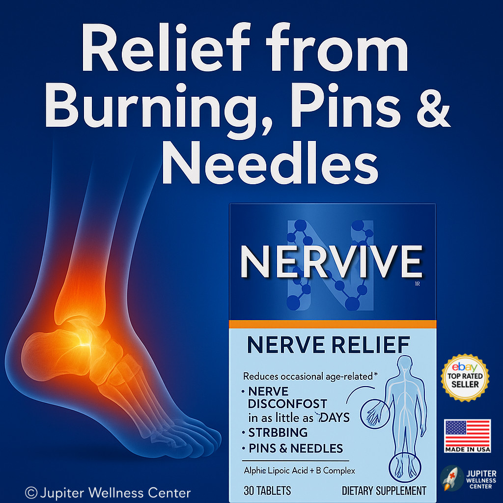 Nervive Nerve Relief, Reduces Nerve Pain & Discomfort, 30 Tablets Exp 03/2027