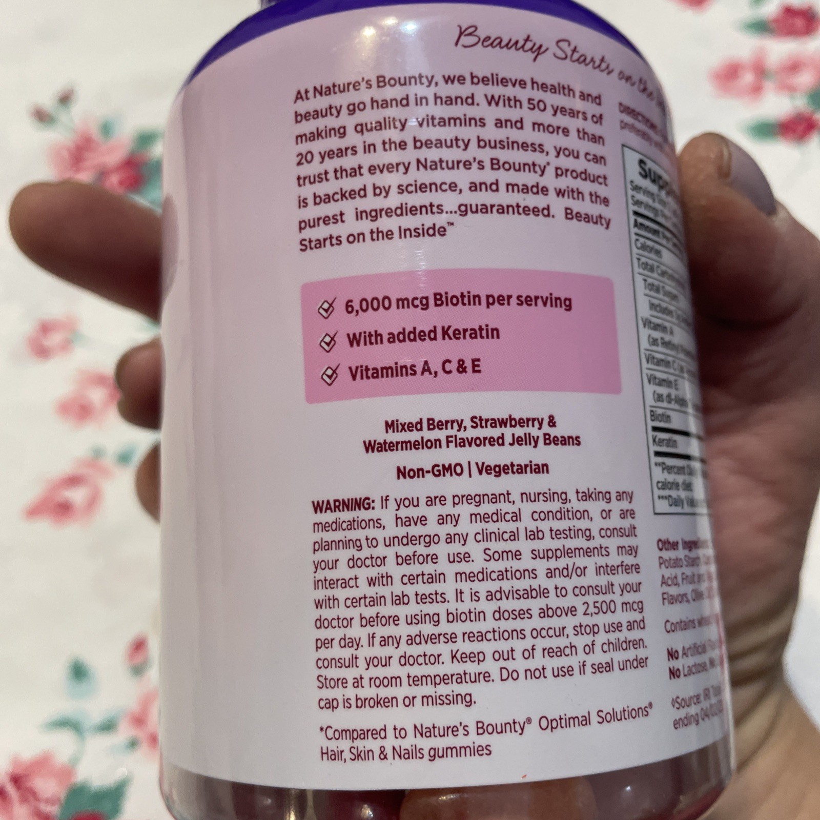 3~Natures Bounty Hair Skin Nails Jelly Beans Fruit 180ct Discontinued Dated SEE
