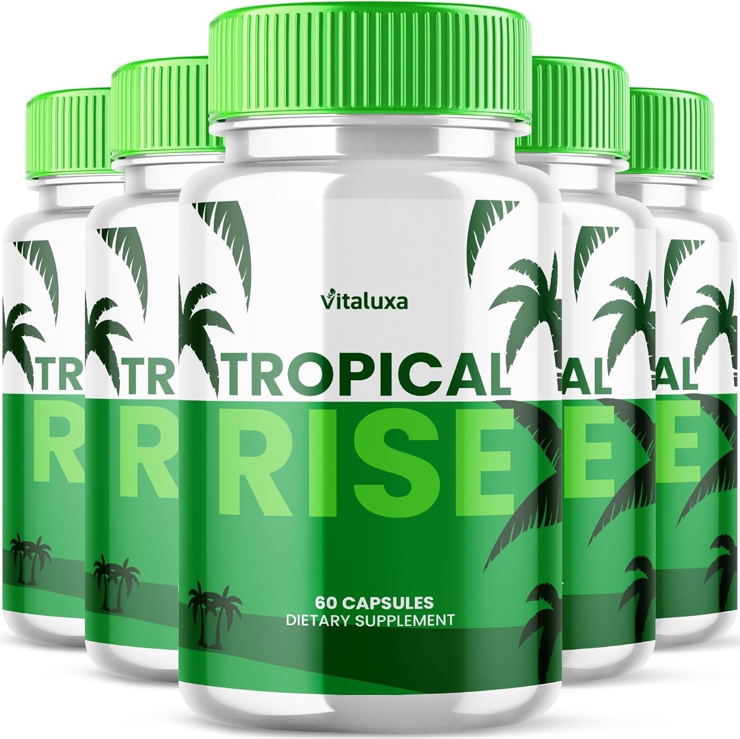 (5 Pack) Tropical Rise Pills Supports Male Vitality & Performance (300 Capsules)