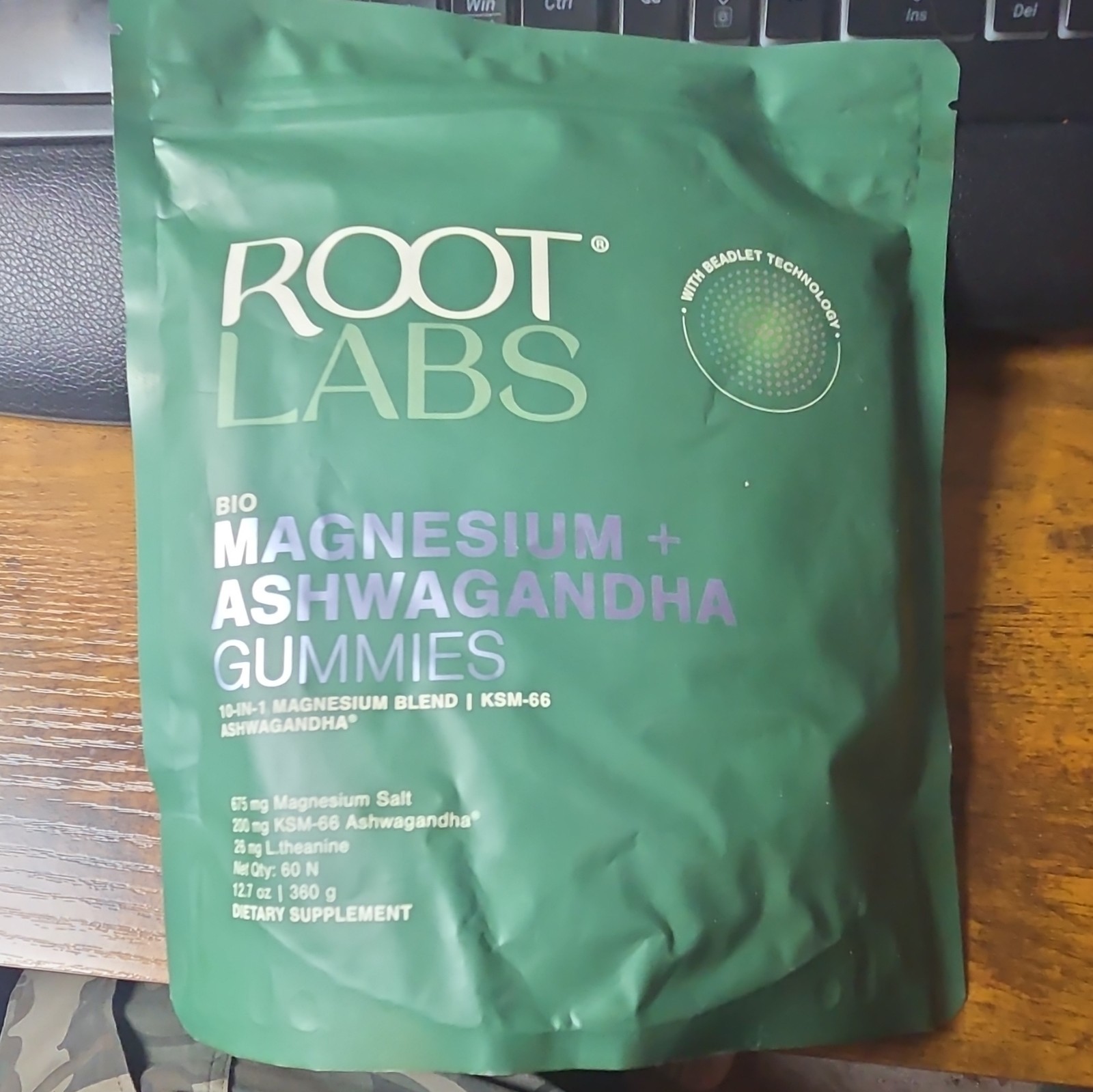 Root Labs Bio Magnesium + KSM-66 Ashwagandha Gummies 60ct Mixed Berry