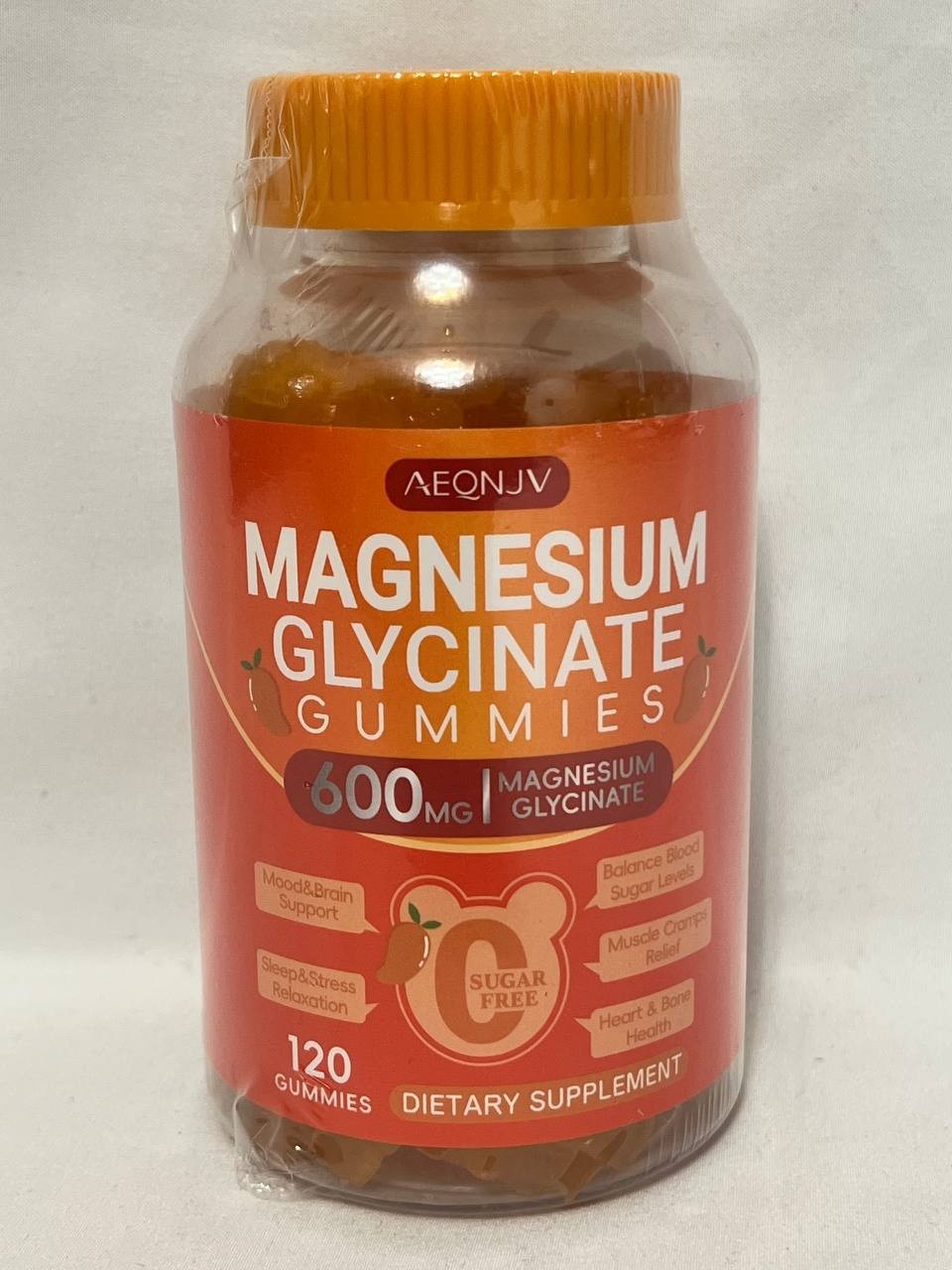 Magnesium Glycinate 600mg Gummy 120 Count Gummies Sugar Free Expires 11/7/27
