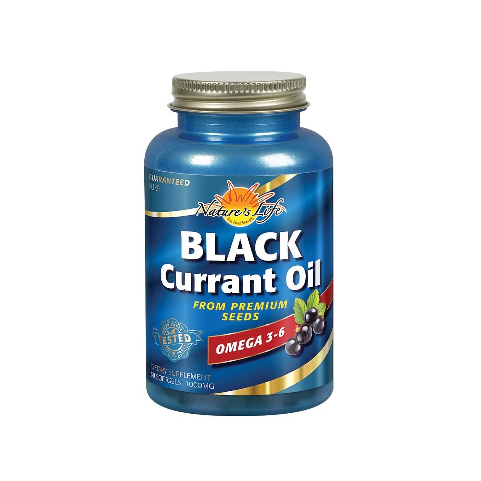 Nature’s Life Black Currant Seed Oil 1000 mg | with Omega-3 ALA, Omega-6 GLA …