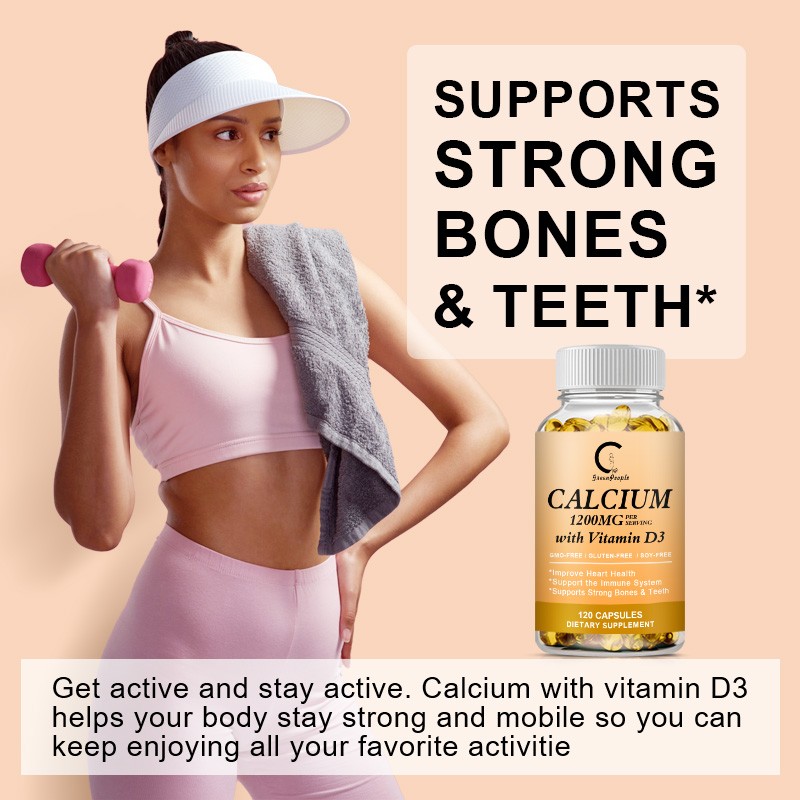 Calcium 1200mg with Vitamin D3 1000IU -Bone Health Supplement,2*120 Capsules