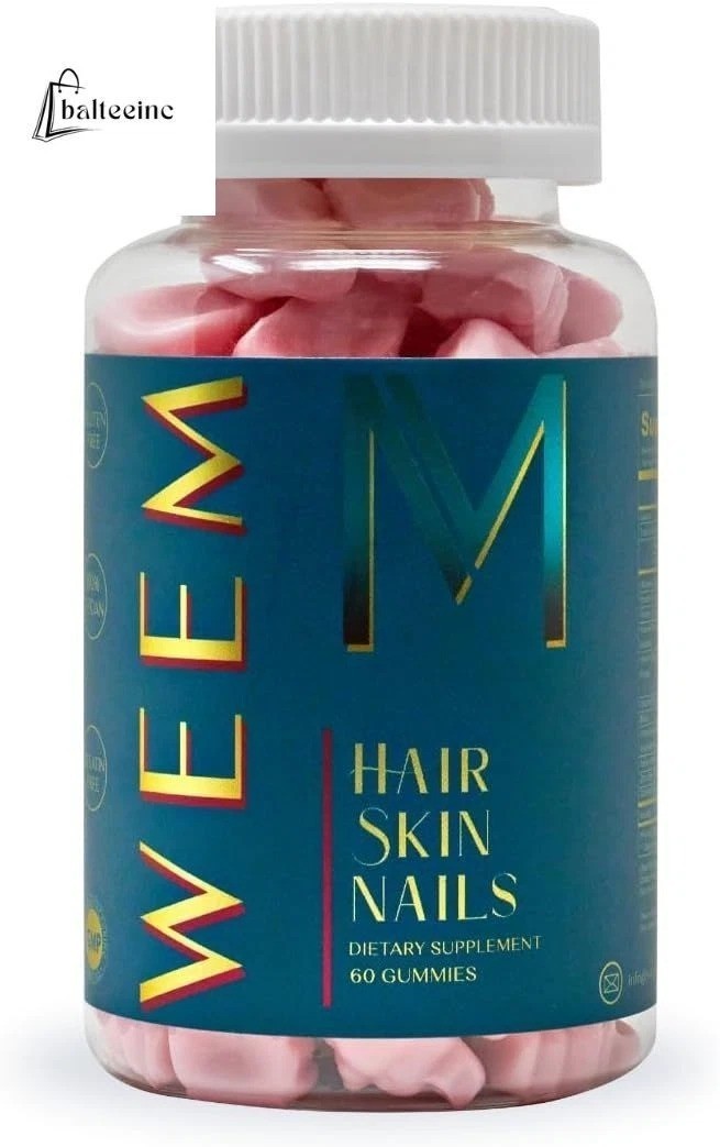 WEEM Hair Skin and Nails Gummies – Supports Healthy Hair – Vegan biotin Vitamins