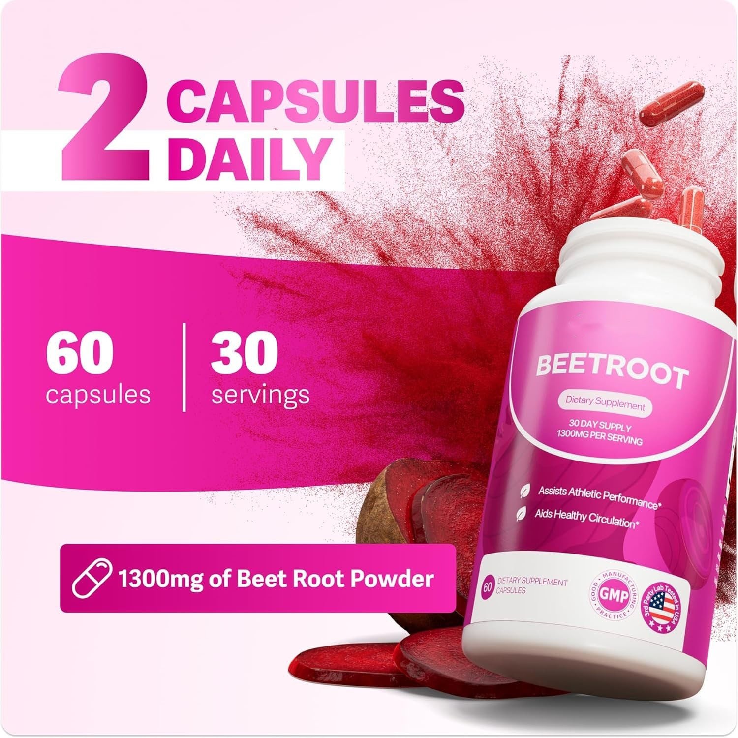 3/2pcs Rosabella Organic Beet Root Natural Energy Boost Blood Pressure