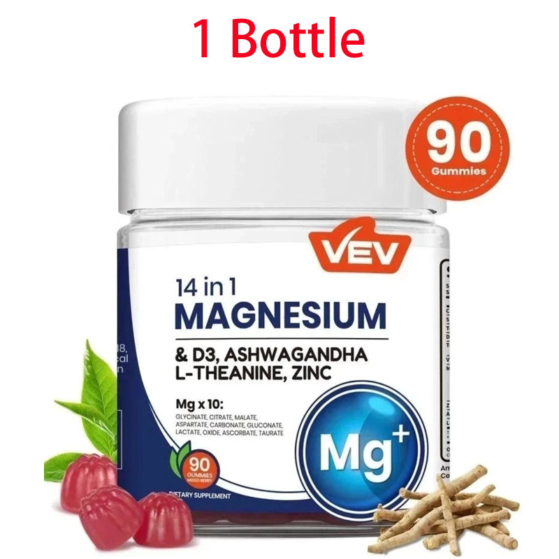 VEV Deep Calm Magnesium Complex 14-in-1 Gummies 90 Count For Women Men