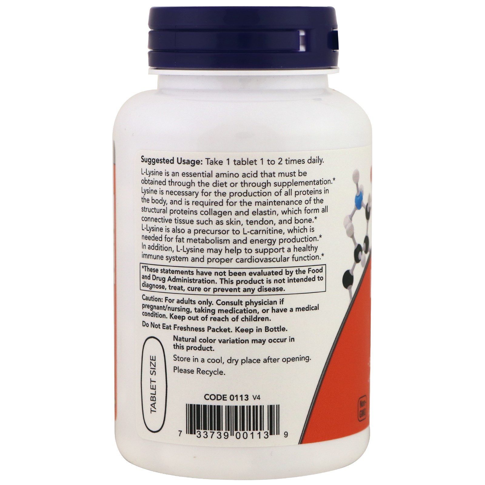 Now Foods, (2 Pack) L-Lysine, 1,000 mg, 100 Tablets