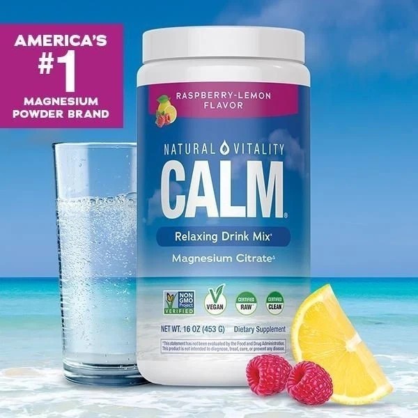 NEW Natural Vitality CALM MaxCalm Magnesium Powder – Vegan, 16 oz