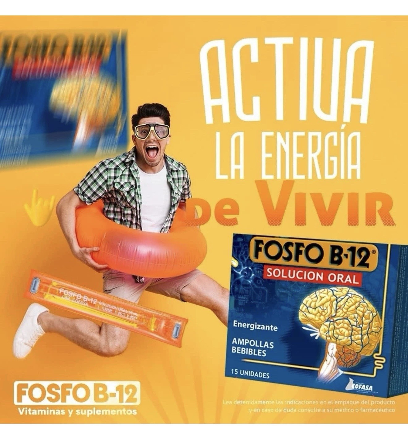 FOSFO B-12 Oral Solution BEBIBLE AMPOLLA (Qty:15 In the Box)