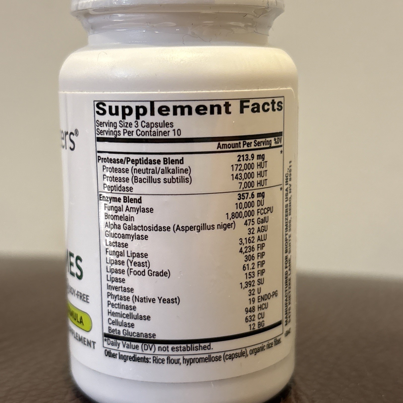 BiOptimizers MassZymes Digestive Enzymes 30 Caps New Sealed Exp 04/2027