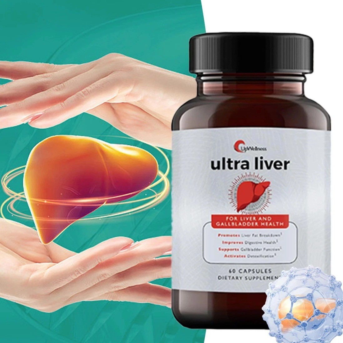 UpWellness Ultra Liver Supplement Liver Cleanse Detox and Repair Health