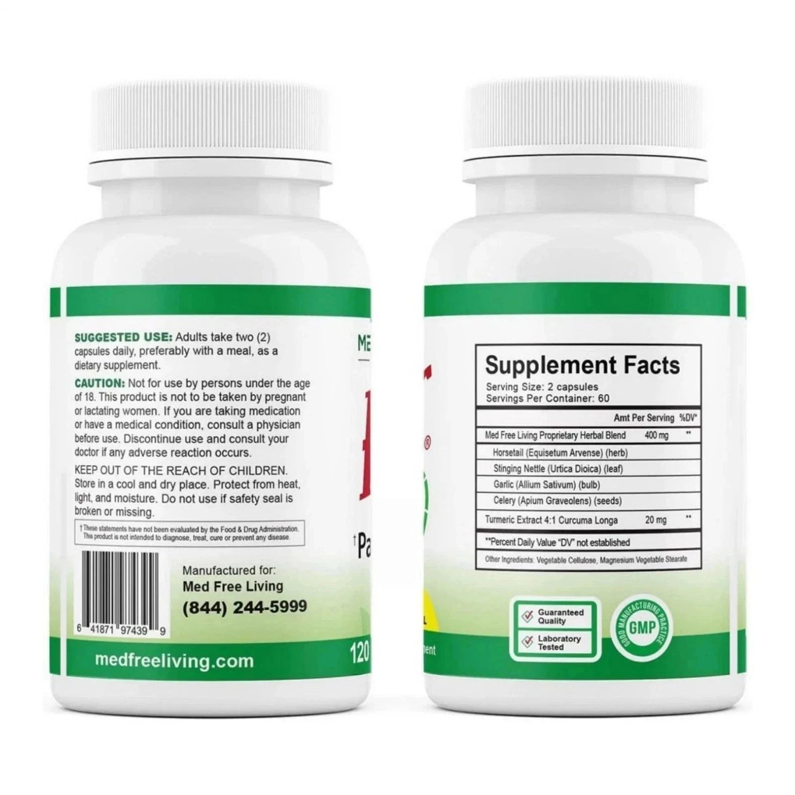 Factor Free Living Med 5 Natural Joint and Muscle Support Complex 120 Capsules1