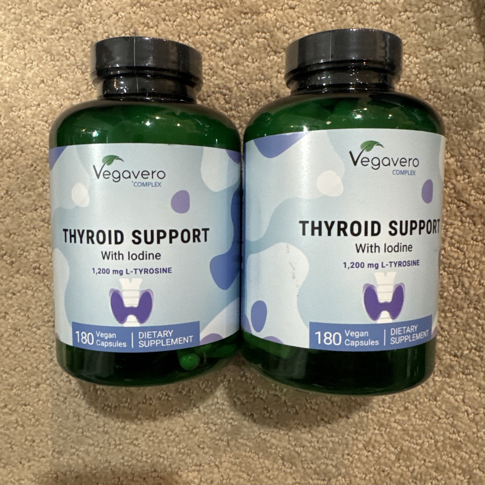 2X Vegavero Thyroid Support 180 Vegan Capsules 01/28