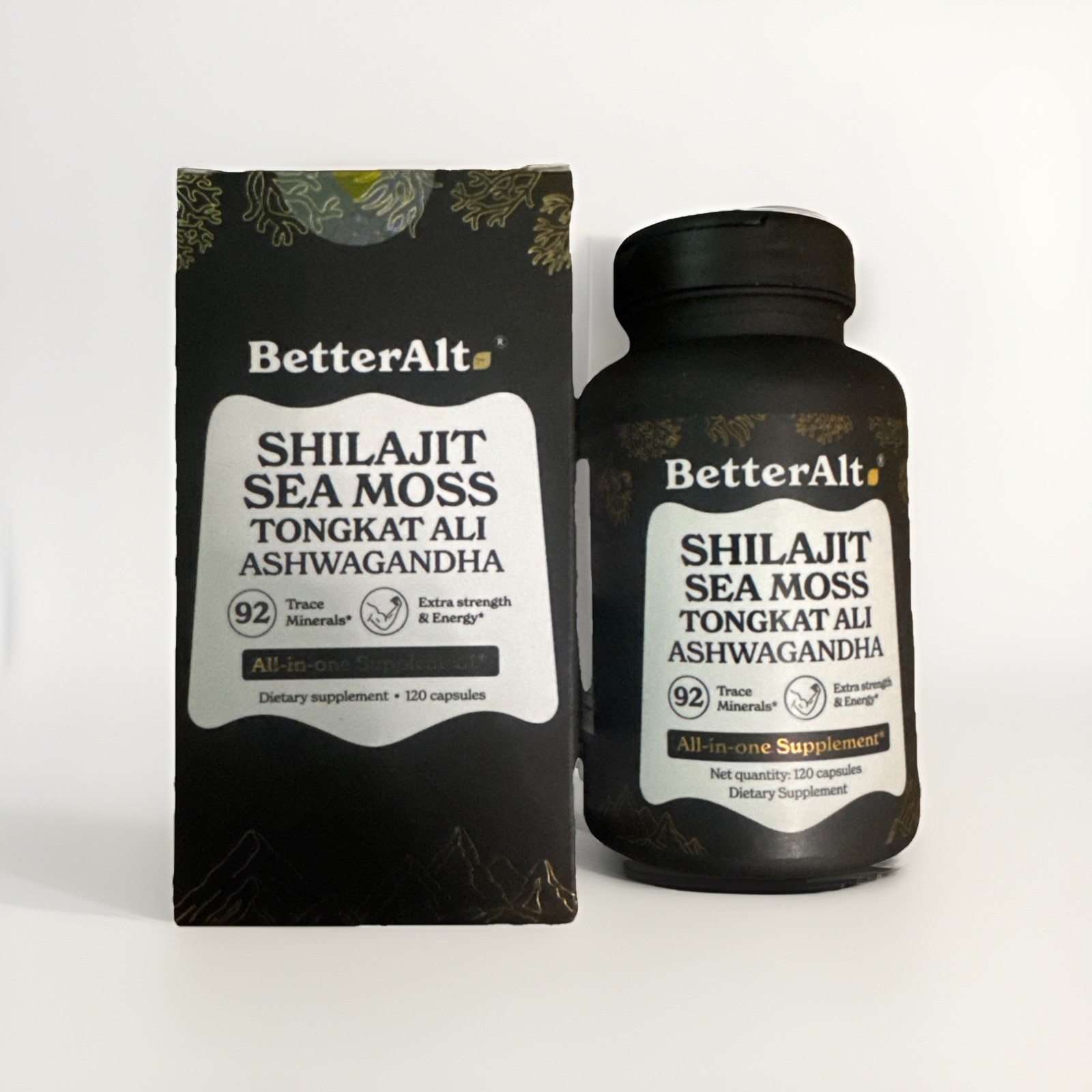 Better Alt Shilajit Sea Moss TA Ashwagandha 92 Minerals Sup. 120serv EXP 11/2026