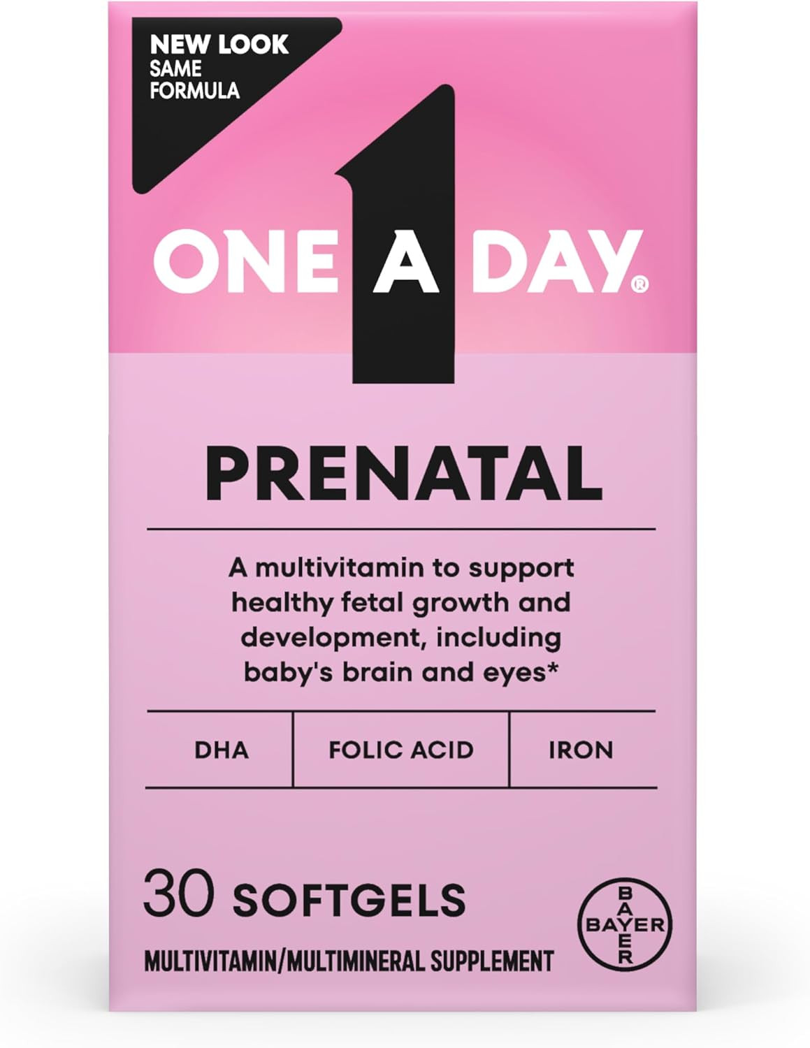 Prenatal Vitamins- Folic Acid, Iron, Omega- 3 (DHA), Pregnancy Vitamins for Wome